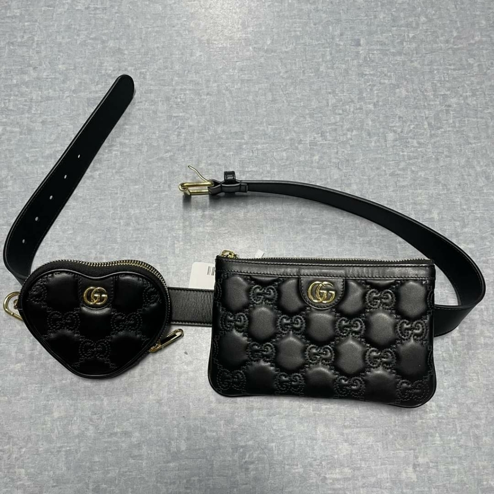 100% Authentic Gucci GG Matelasse Utility Belt Bag 85/34 - Picture 1 of 12